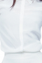 Women's custom tailored beautiful blouse intricately designed in a classic silhouette and color perfect for formal and casual outfits. This women's slim cut blouse is made to measure with an ainsley collar, rounded barrel cuffs, and a hidden button front.