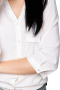 Womens Slim Bespoke Made White Mandarin Blouse