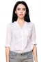 Womens Mandarin Tailored Collar Blouse