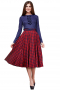 This retro inspired black and red plaid check panel women's gorgeous custom tailored midi skirt sits beautifully just past the knee, custom made and pleated in a beautiful gingham print with a concealed zipper. 