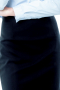A gorgeous custom tailored women's classic plain black pencil skirt. This tailor made pencil skirt is perfect for any formal meeting, hitting just at the knee, with a back zipper and a center back vent. 