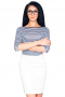 This knee length white pencil skirt is a perfect wardrobe staple for every working woman. It is custom made in a gorgeous wool blend with a back zipper.