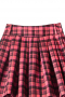 A custom hand tailored women's classic schoolgirl plaid red mini skirt with a gorgeous pleated hem. This schoolgirl style pleated skirt is custom made in a beautiful wool blend, perfect for all ages.