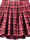 A custom hand tailored women's classic schoolgirl plaid red mini skirt with a gorgeous pleated hem. This schoolgirl style pleated skirt is custom made in a beautiful wool blend, perfect for all ages.