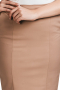 This classic camel pencil skirt features a center back vent and a zipper closure. It is custom made to fit you perfectly in a wool blend, lasting you for many years to come.