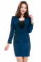 Custom Made Womens Dark Blue Skirt Suit