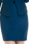 Custom Made Womens Dark Blue Skirt Suit