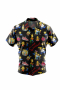Men's short sleeved shirt for casual wear inspired by The Simpsons. A fun men's custom tailored poplin short sleeve dress shirt intricately designed print. This men's made to measure dress shirt is great for a casual day out on the town and also for summer vacation. This handstitched dress shirt will make a great addition to your summer collection.