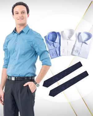 Summer 2014 Image Builder - 4 Cotton Shirts and 2 Neckties custom made to measure from our Heritage Gold Collections