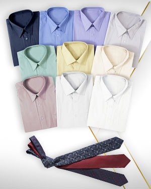 Ten Shirts and 3 Neckties from our Premium Collection