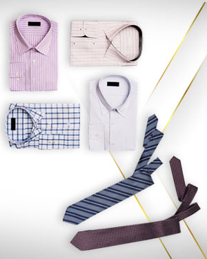 Heritage Gold Dress Shirts - Four Top of the Range Business Shirts and 2 Neckties