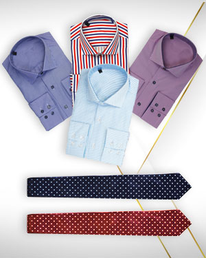 4 Custom made Mens Shirts and 2 Neckties from the classic collections - For Style Forum members only! - Free Shipping