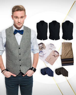 Summer Special - 4 Vests, 4 Pants, 4 Shirts and 2 Silk neckties from our Premium Collections