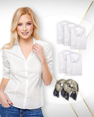 Spring Saving - 6 Blouses 2 Silk Scrafs from our Premium Collection