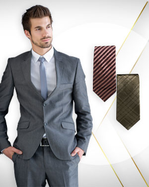 High End Summer Discount - 3 Single Breasted Suits and 2 Neckties from our Deluxe Collections