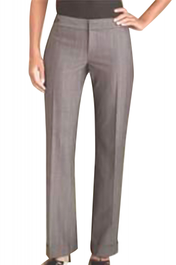This low waist pants for women sports on seam pockets and adjustable tabs on soft waistband in a stunning silhouette. Finished ith 2.5 inches turned up cuffs, this handmade pair of pants is perfect for the working girls' office wear.