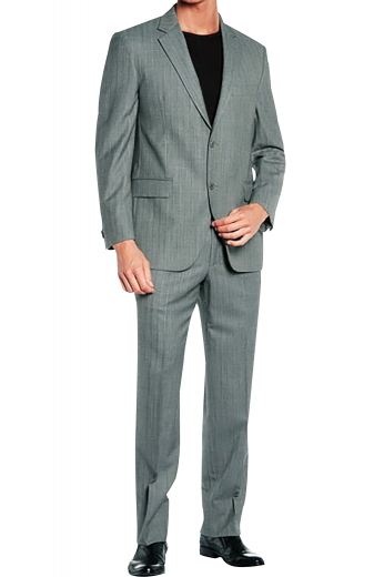 Crafted from the finest Italian wool and cashmere this suit is an elegant unification of a classic two-button suit jacket with rolled notch lapels and flat front suit pants with slash pockets and skillfully hand sewn cuff hems.