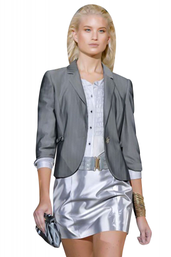 With detailed hand sewn surgeons sleeves and hand molded shoulders, these high sheen tailor made jackets are urban cool for semi-casual gatherings. With a one button front closure, a stylish tapered waistband and 2 ¾ inch wide, rolled notch lapels, these hip length jackets can be customized with wrinkle free fabrics.