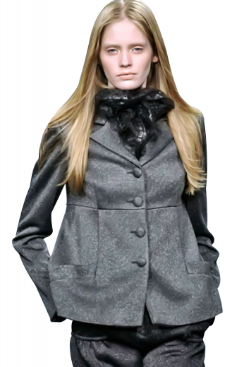 Cut and hand sewn right under the bust, these sizzling winter overcoats can be customized in wool and or cashmere. Closes with four front buttons. With hand molded shoulders, these custom made overcoats display hand pressed notch lapels, two lower welt pockets and a tapered waist.
