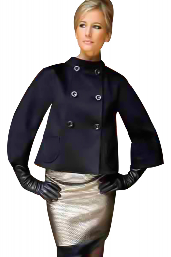 Look your best with these alluring double breasted winter overcoats sporting stand up collar lapels. Fabricated with six buttons, three to close, these party wear formal overcoats have two round lower pockets with impressive patch work.
