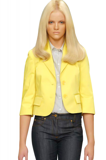 Go colorful with these handmade formal yellow jackets that have two flap pockets and two front close buttons. Waist length, with Â¾ sleeves and hand pressed notch lapels, these trendy summer blazers can also be customized in different fabrics for winter season.
