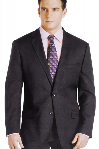 Behold a stylishly custom tailored suit with single breasted two-button suit jacket with pressed notch lapels. This made to measure jacket is paired with handmade reverse pleat suit pants featuring standard two-point button closure.

