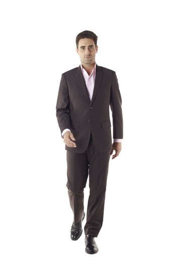 Check out one of our most elegant and detailed tailor made suits with features like two button, notch lapel, flap pockets, soft shoulder and sous bras. It is accompanied with custom made slim cut pants featuring low waist cut, standard two-point button closure and front slash pockets. Great for any formal occasion.
