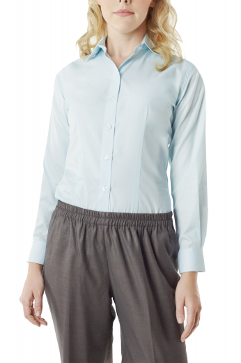 These light blue cotton shirts look bewitching with slim fit custom denims and elastic waistband pants. Sport Ainsley collar and rounded barrel cuffs. Can be custom made with wrinkle free cotton.