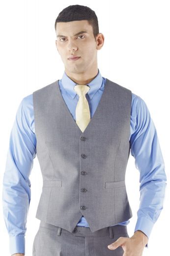 Perfectly suited for layering or simply for showing off over a crisp white shirt and tie, this made to order button waistcoat features a custom made welted pockets, five buttons, single breast design and bespoke fabric back.