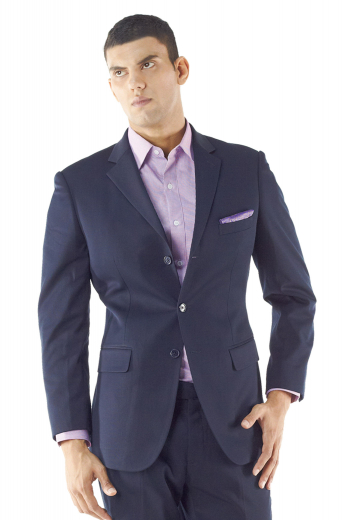 Stay stylish in this tailor made classical wool, cashmere, and gabardine blend custom suit jacket with handmade rolled notch lapels, bespoke high gorge, and three buttons. This made to measure suit jacket is custom-tailored for a sensational slim fit.