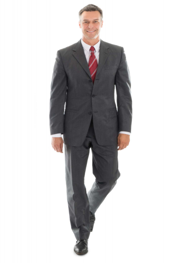 This grey mens suit has been tailor made to measure in three button single breasted style with pleated pants and slash pockets. Hand made by the finest tailors in a bespoke fit. Order online or in person with our travelling tailors.