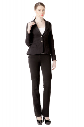 Let your fashion frenzy run wild with this stunning womens tailor made cashmere wool black jacket that you can wear to interviews, board meetings, and other corporate events. This womens custom made slim fit black jacket has 3 inch wide high peak lapels, 2 front close buttons, and hand moulded shoulders. This womens made to order black wool blazer also features a princess dart back and front and 2 lower pockets with flaps. You can buy this flattery womens bespoke slim fit black blazer at My Custom Tailor at affordable rates.