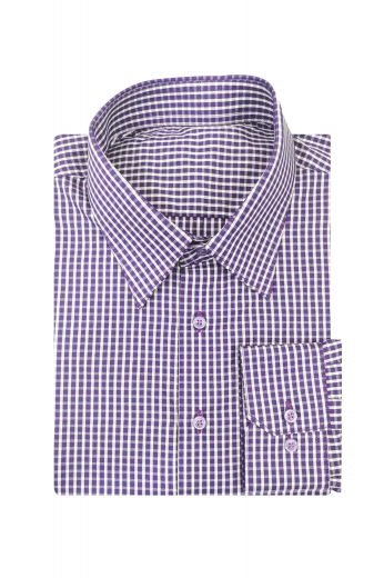 This mens made to order cotton business shirt with Gingham checks is perfect for interviews and board meetings. Since made with a comfortable plain back and front, this mens bespoke cotton dress shirt can also be worn daily. This mens bespoke slim fit check dress shirt also features rounded mitered barrel cuffs, an Ainsley collar with 3 inch wide collar points and 1 1/2 inch collar height, and standard tails. You can buy this stellar mens custom made check cotton business shirt at My Custom Tailor at super affordable rates.