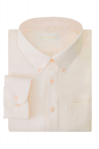 This trendy mens bespoke pale salmon business shirt in Supima cotton can be worn to work daily. This mens handmade slim fit pale salmon dress shirt features a button down collar with 3 inch wide collar points and an elegant placket front. With an array of stunning inclusions like rounded barrel cuffs and a trendy standard pocket on the left, this mens tailor made Supima cotton pale salmon formal shirt can be purchased at My Custom Tailor at affordable rates.