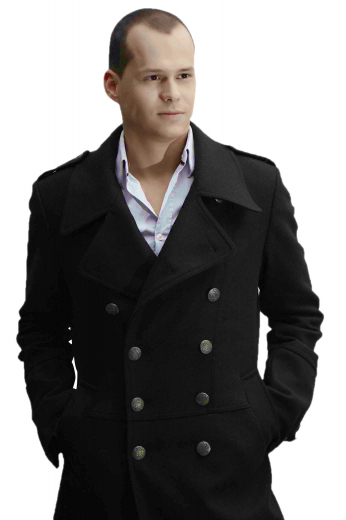 This mens made to order cashmere wool black overcoat is an ideal winter retreat for men who like to stay stylish all the time. This mens custom made double breasted overcoat with 8 front buttons and 3 to close features a stunning duckbill collar. With 1 boutonniere on the left lapel, elegant hand moulded shoulders, and 2 slanted welted lower pockets, this mens bespoke black wool overcoat can be purchased at My custom Tailor at unbelievably low rates.