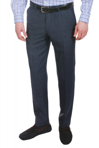 A pair of stylishly custom-made pair of slim cut suit pants made with a pure blend of the finest flat front with edgy flat front suit pants. This pair of bespoke handstitched flat fronts is great for the busy working man.