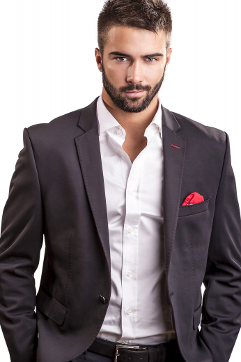 This mens voguish made to measure greyish black custom blazer is hand sewn in cotton and wool mix fabric at My Custom Tailor. With a slim cut fitting that's boosted further with a 1 front closure button, this custom blazer also features 2 notch lapels, 1 upper welt pocket, and 2 lower flapped pockets. It also makes an elegant mens handmade golf blazer that can be designed by tailors at My Custom Tailor to flaunt pockets and lapels with hand stitched edges upon request.