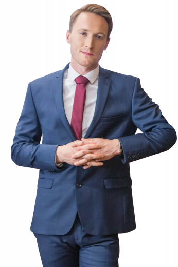 This iconic mens bespoke royal blue wool blazer is designed at My Custom Tailor to offer maximum comfort at work. It is a must buy formal garment that has a slim cut fit festooned with a 2-front-button-closure for an ideal fitting. It is a single breasted custom blazer that puts to display 2 stylish notch lapels, 2 lower flapped pockets, and 1 upper welt pocket. It can also be customised to have the edges of the lapels and pockets hand stitched for finesse.