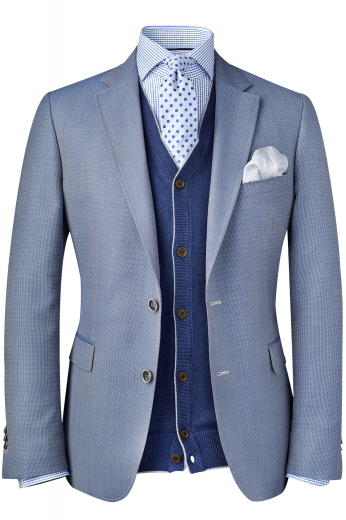 This must buy mens bespoke slate grey blazer in Mohair wool is for men looking forward to make a style statement at work. This trendsetting custom blazer is also an ideal golf blazer with a classic slim cut fitting fabricated to display 2 front closure buttons, a centre vent, 2 3/4-inch-wide notch lapels, 1 upper welt pocket, and 2 comfortable lower pockets with flaps. Order online at My Custom Tailor where weavers put their creativity together to deftly hand sew the edges of the pockets and lapels upon request.