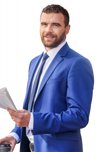 This iconic French blue bespoke wool blazer for men is a perfect office wear that you can wear to board meetings and interviews to create a lasting impression. It stuns in an elegant single breasted style that looks even more sophisticated with 2 front buttons sewn for closure. Weavers at My Custom Tailor provide this stylish handmade custom blazer the look of your dreams by designing it with stylish side vents, 2 comfortable 1/2-inch-wide notch lapels, 2 modish lower pockets with flaps, and 1 upper welt pocket.