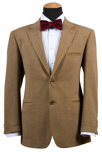 Say goodbye to the daily discomfort caused by regular formals by donning this mens bespoke tan wool blazer instead. It is an elegant sports jacket that puts to display a stunning slim cut fitting that looks more detailed with 2 buttons that close at front, 3-1/2-inch notch lapels, a centre vent, 1 double piped upper left pocket, and 2 double piped lower pockets. Weavers at My Custom Tailor can also design double track stitched lapels and pockets upon request.