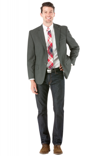 This iconic custom made wool charcoal grey blazer is for men who like to adopt the latest stylish trends. It is woven with premium alpaca wool and is designed to demonstrate a flawless single breasted cut. It is a mens custom sports jacket that is tirelessly hand stitched at My Custom Tailor to flaunt 2 3/4 inch notch lapels, 2 lower flap pockets, and 1 upper welt pocket. The centre vent and 2 front close buttons makes it an ideal comfort booster for regular wear. 