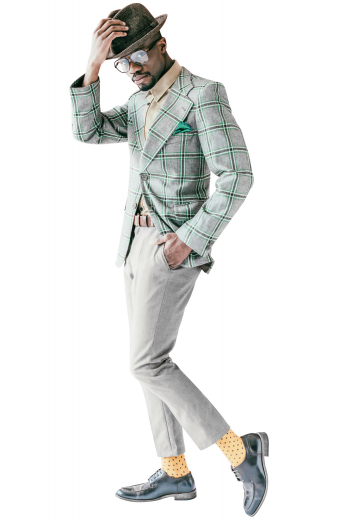 This men's green plaid custom blazer is tailor made in a fine wool and cut to a slim fit, featuring single breasted button closure and notch lapels. It is perfect for all formal and special occasions. 