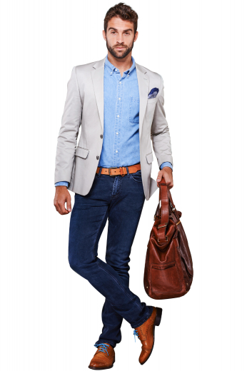 This men's slim cut blue heathered button down is fantastic for any formal occasion! It is tailor made in a fine linen blend and features an button down collar and rounded barrel cuffs.