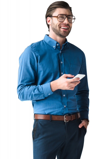 A custom tailored men's slim cut shirt made to measure and flatter you in a classic button down collar with stunning rounded barrel cuffs and a classic pocket on the left, custom made with a placket front and a box pleated back. This shirt doubles as a great casual and office shirt.