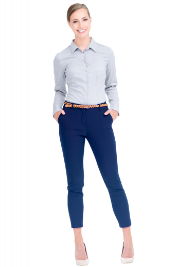 For the professional woman we have this flattering pair of women's tailored formal pants. This women's pant is tailor made with front pockets, made in a wool blend. It is perfect for a tailor made to a perfect fit, great for all occasions.