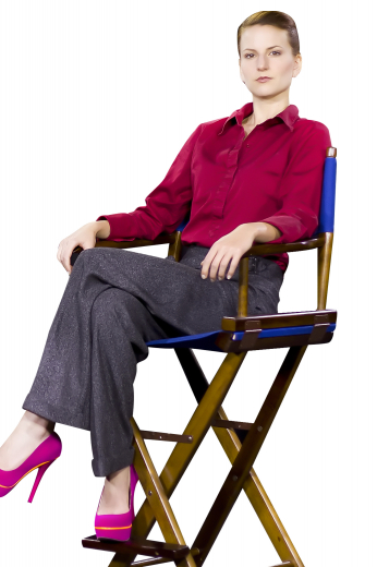 This women's custom tailored slim cut rose red blouse featuring an ainsley collar, rounded barrel cuffs, and a polo front. It is perfect for a bold statement for your everyday work outfit. 