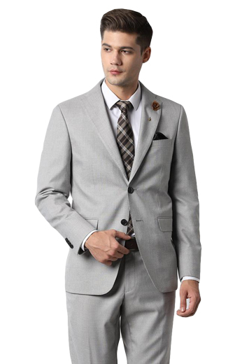 From our Platinum Alpha collection comes this exceptional men's professionally tailored single breasted light grey suit made up of a made to measure pair of comfortable well ventilated bespoke suit pants matched with a hand tailored single breasted suit jacket designed with a modern elegant design with exterior pockets and buttoned cuffs.