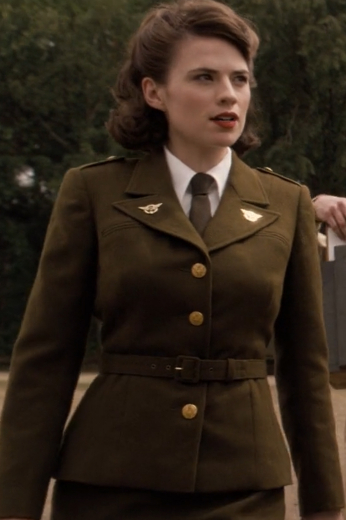 Captain America 1 woman’s military suit for sale online. A custom marvel movie cosplay costume from the Captain America franchise.