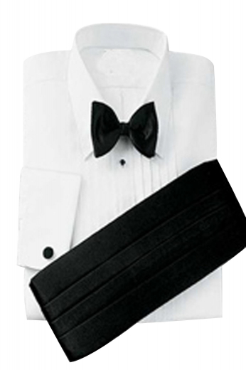 A bespoke men's custom-tailored perfect tuxedo shirt for weddings and dinner parties. This chic European style shirt is elegantly tailored for you.